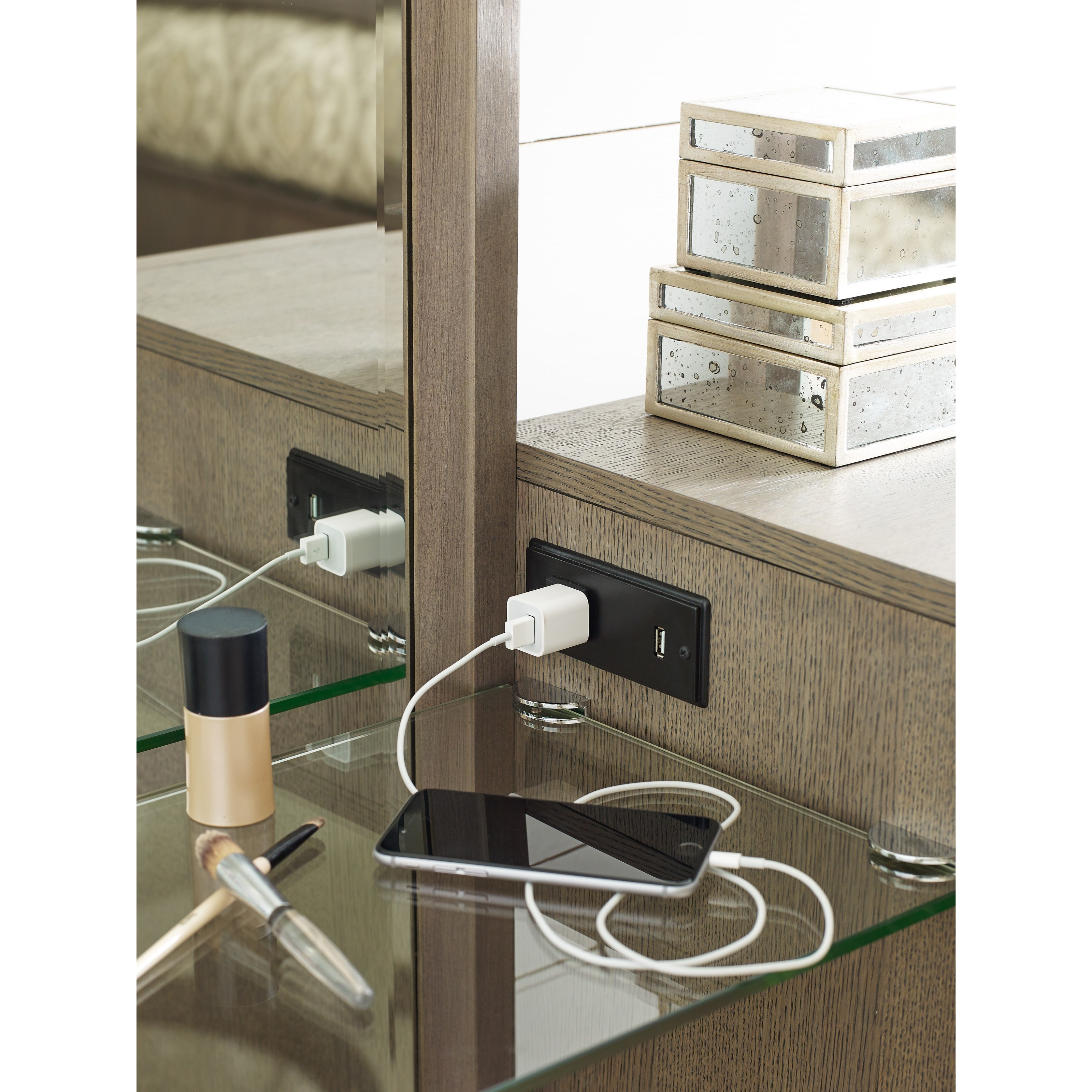 Rachael Ray Home by Legacy Classic High Line Vanity with Outlets/USB Ports Colder's Furniture